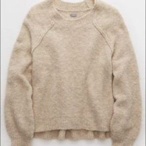 Aerie Soft Brown Teddy Bear Sweater 🦋✨
